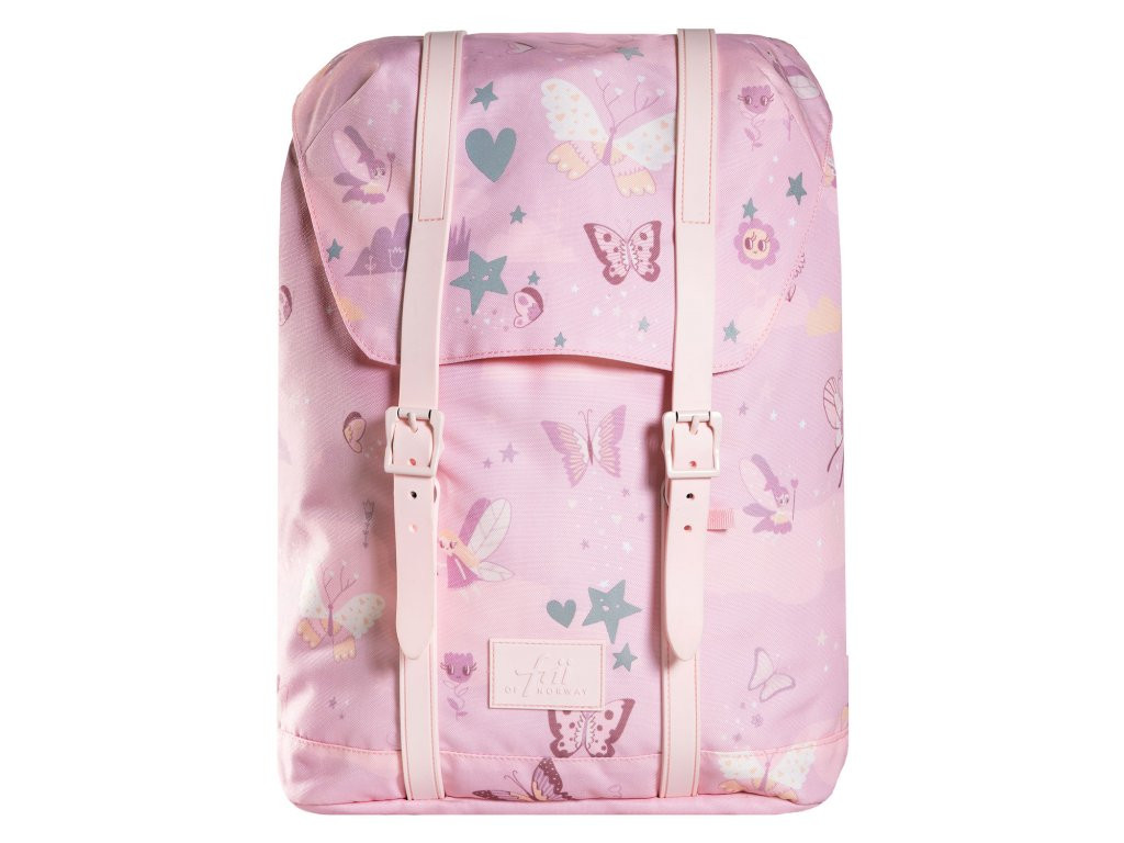 Frii of Norway Ergonomikus iskolatáska Pink Butterfly 22L