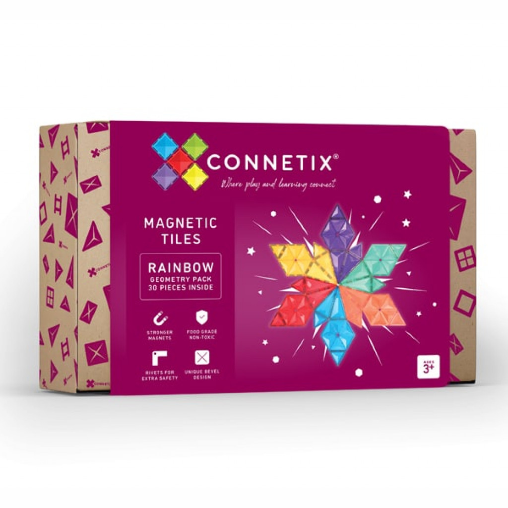 Connetix Mágneses építőkészlet - Geometria csomag 30 darab