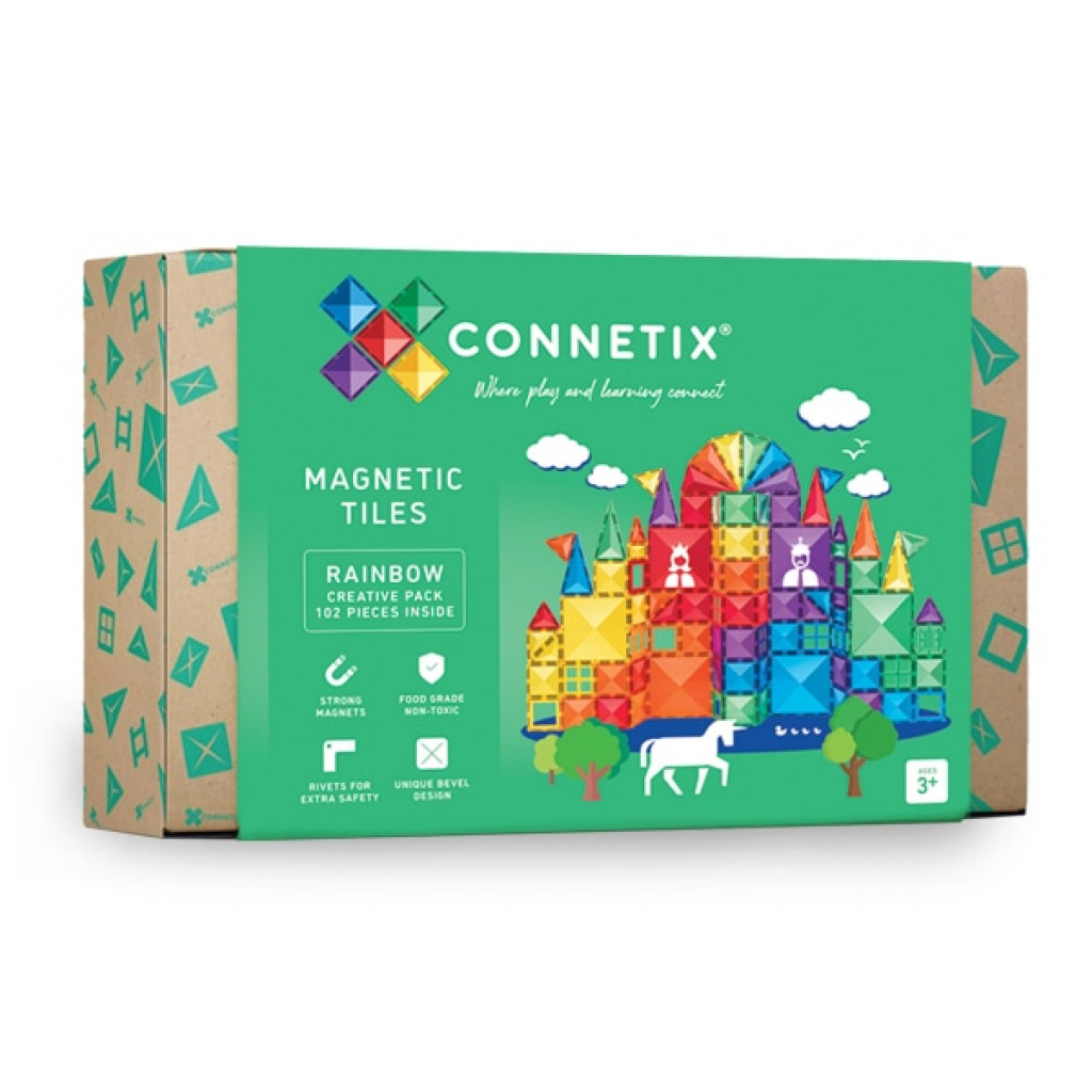 Connetix Mágneses építő készlet - Rainbow Creative Pack 102 db