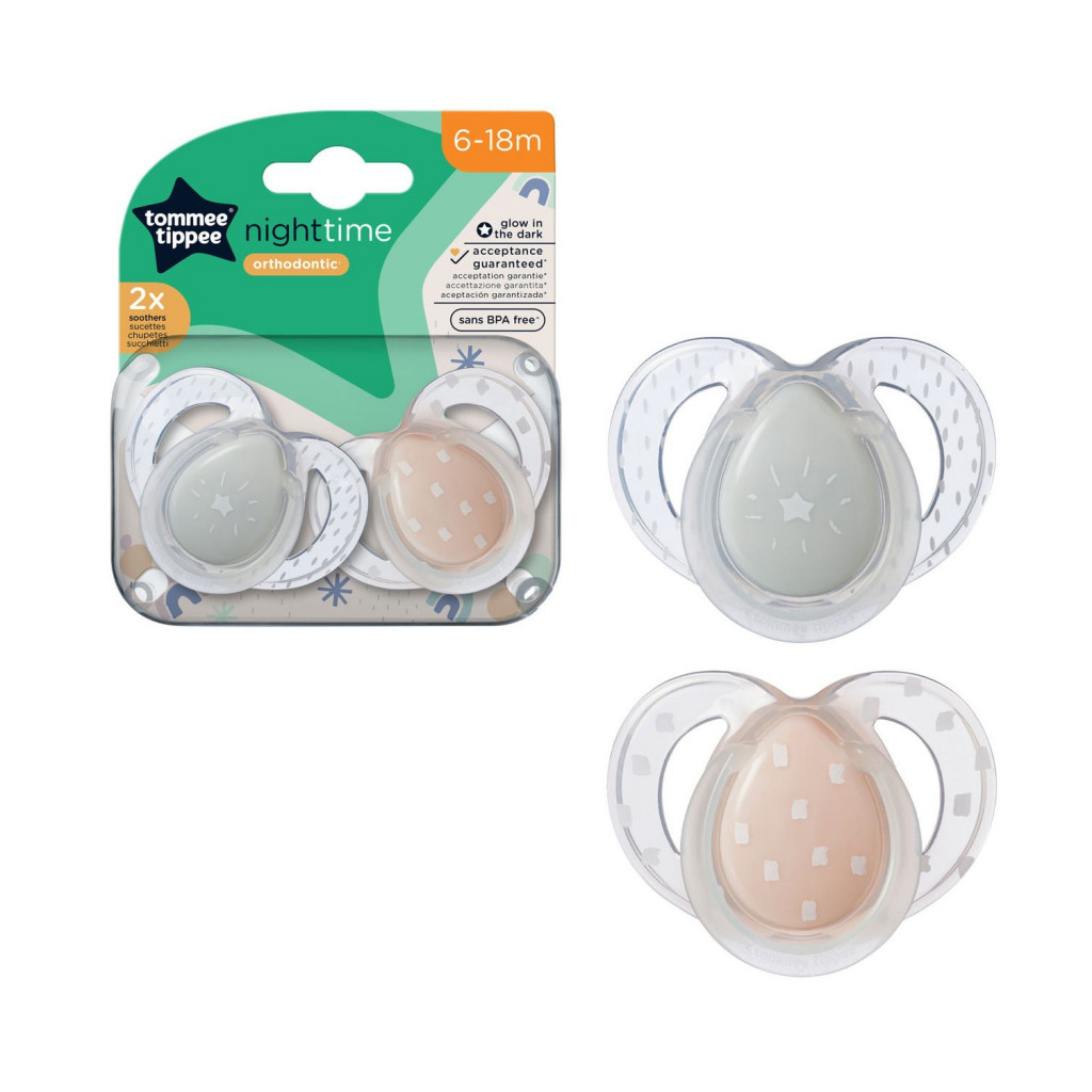 Tommee Tippee Cumi CTN szilikon Night 2db 6-18hó 