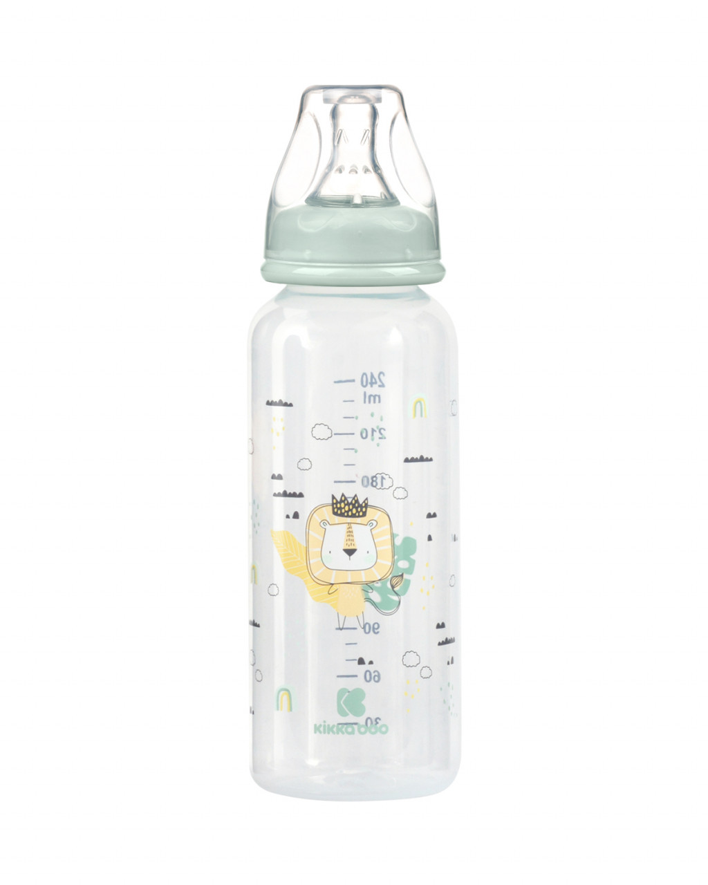 KikkaBoo Cumisüveg 240ml 3m+ Savanna menta