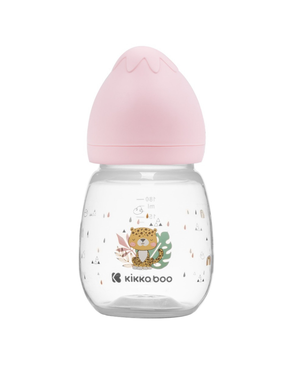 KikkaBoo Cumisüveg 180ml 3m+ Savanna Pink