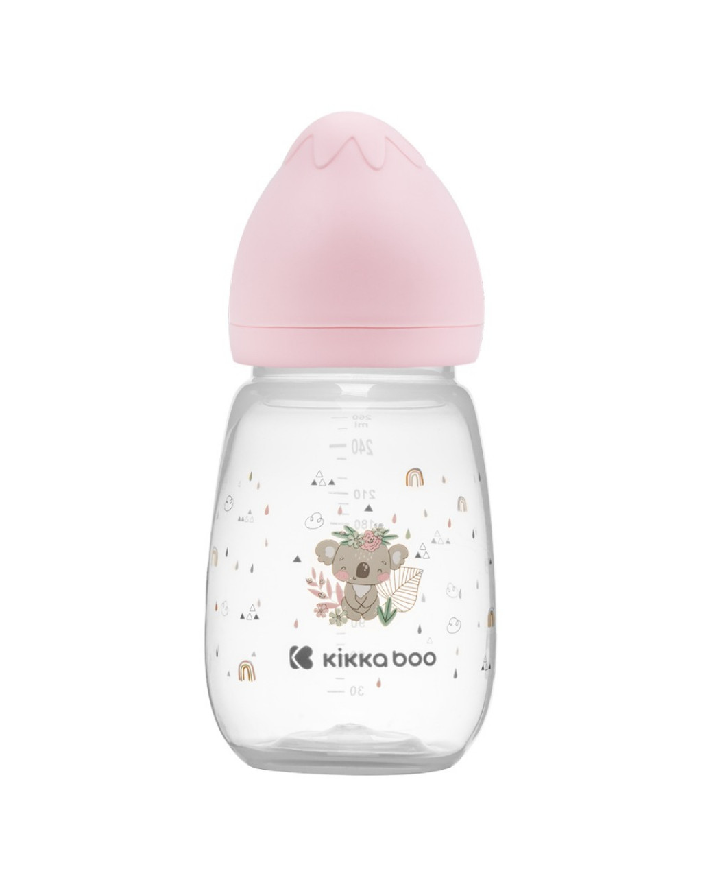 KikkaBoo Cumisüveg 260ml 3m+ Savanna rózsaszín