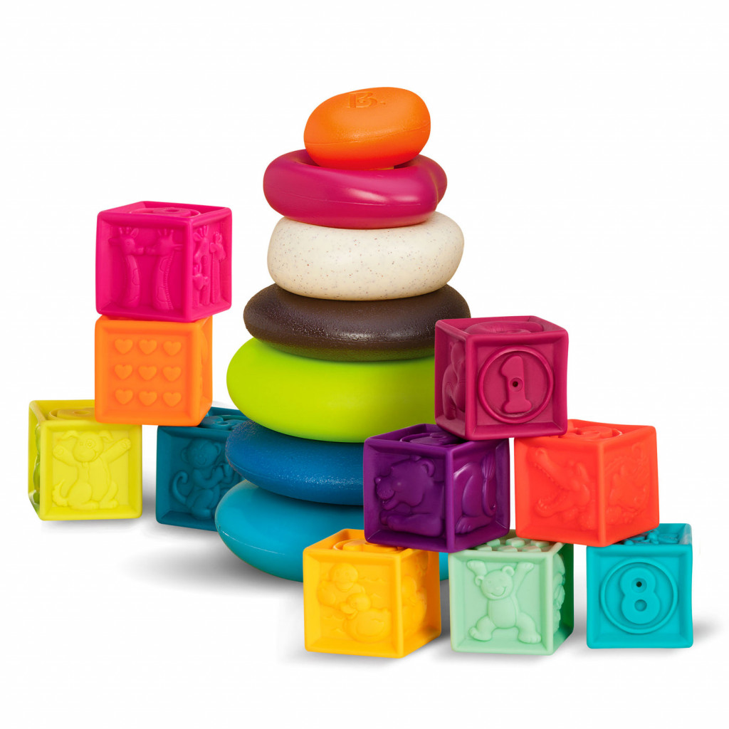 B-Toys Dice One Two Squeeze és Pyramid of Rings