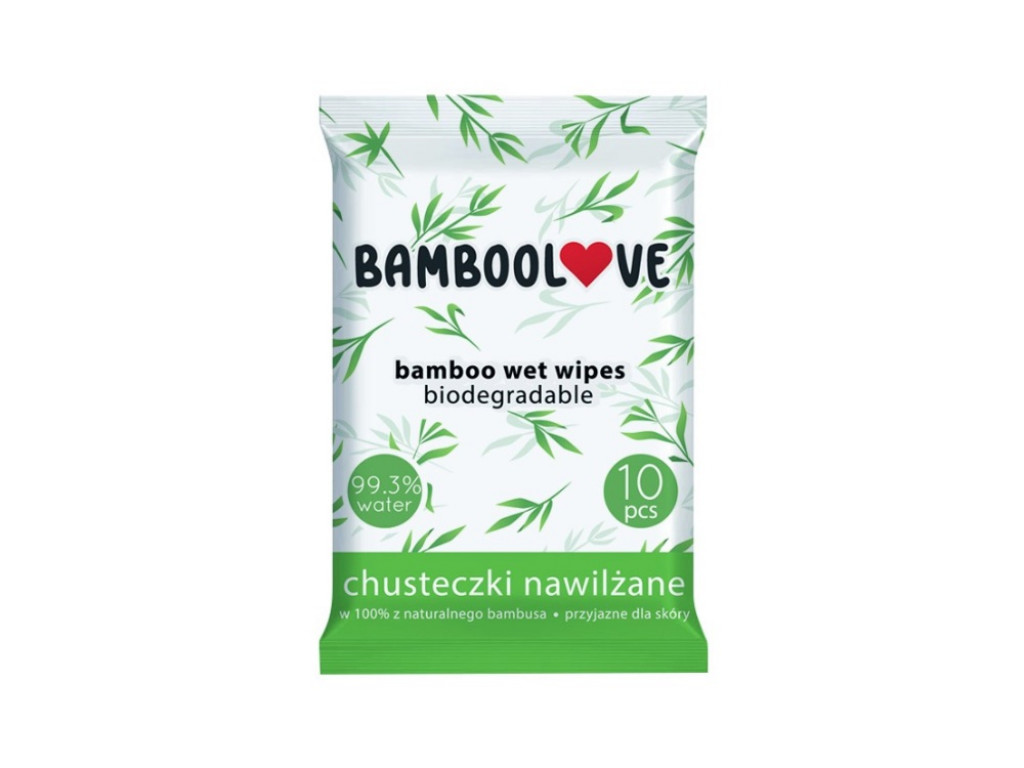 Bamboolove Nedves törlőkendő bambusz 10 db