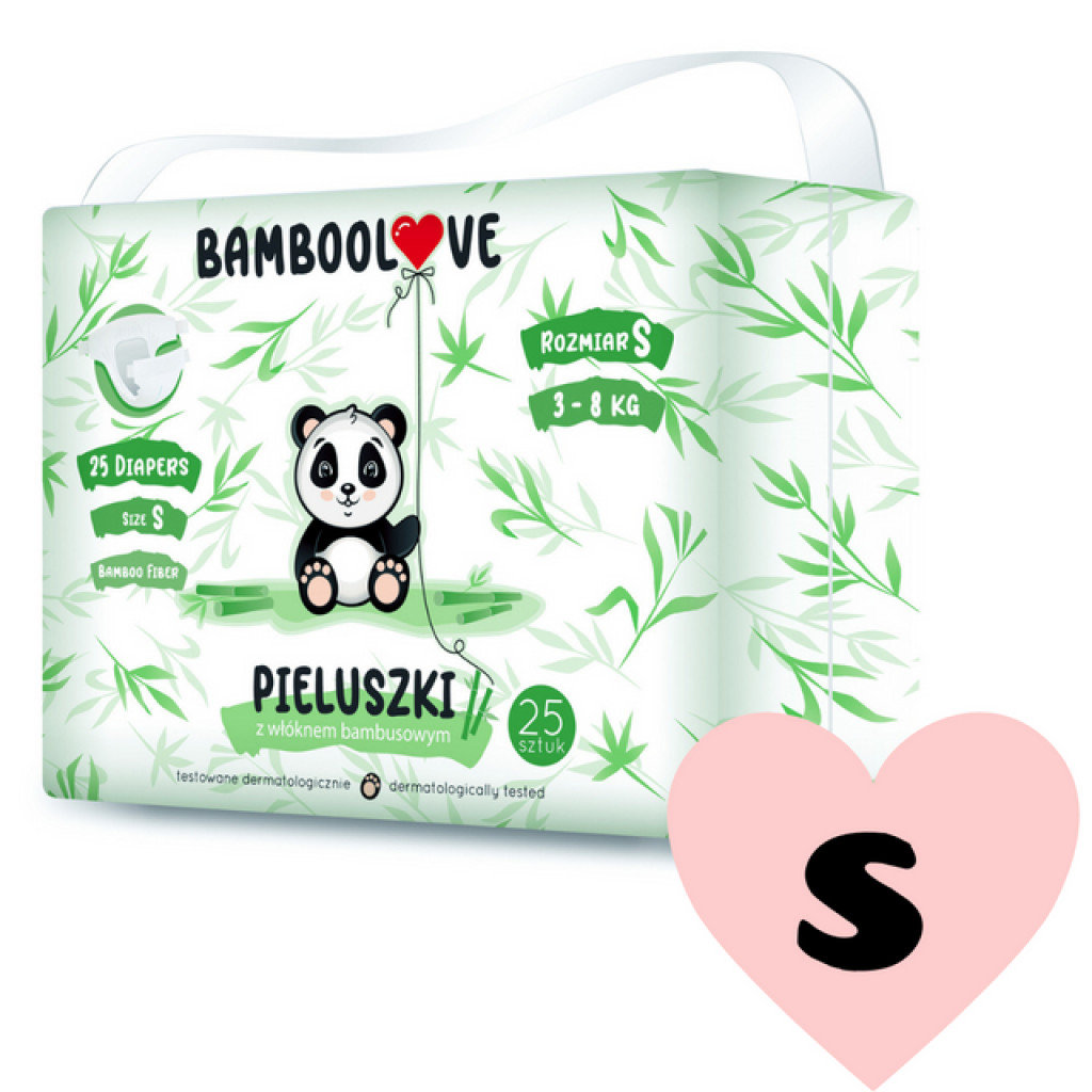 Bamboolove Eldobható pelenkák bambuszméret. S 3-8 kg 25 db