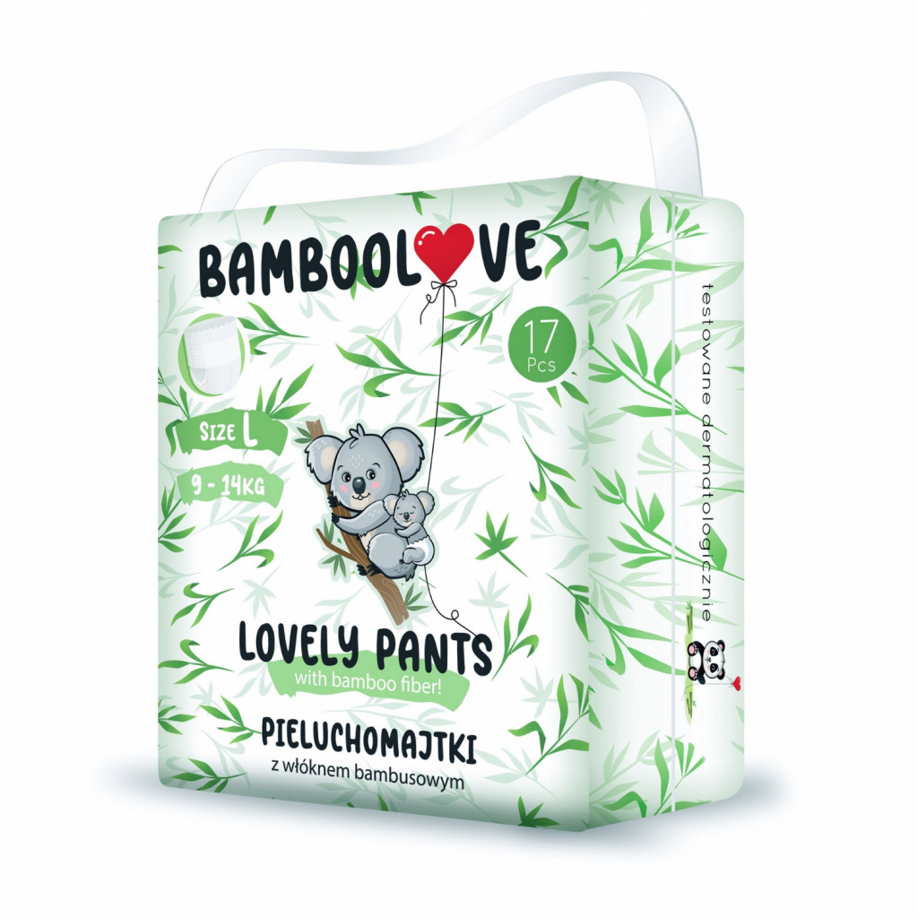 Bamboolove Eldobható pelenka bugyi bambusz méret. L 9-14 kg 17 db