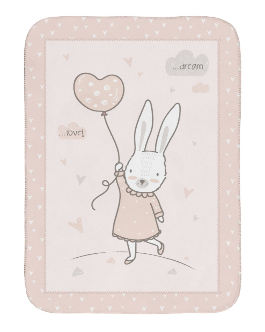 KikkaBoo Babatakaró Super Soft 80x110 cm Rabbits in Love