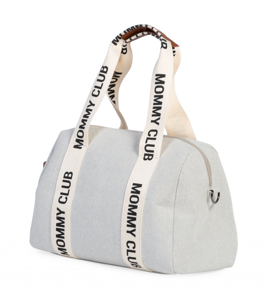 Childhome Mommy Club Signature Canvas Off White pelenkázó táska