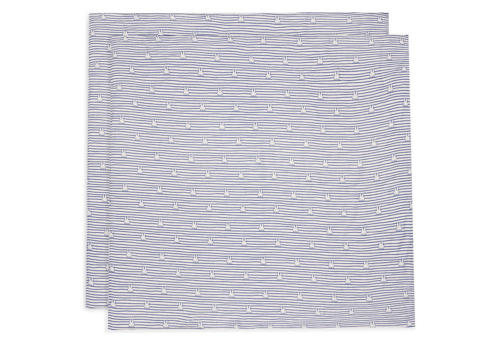 Jollein Pelenkatakaró 2db 115x115 cm Miffy Stripe Navy