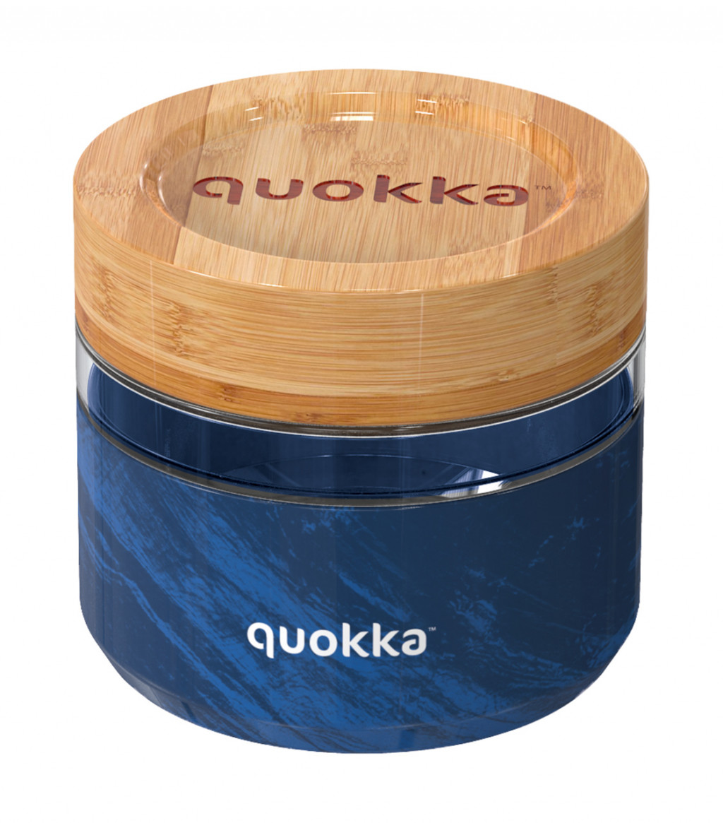 Quokka Deli Wood Grain 500 ml-es üveg ételhordó edény