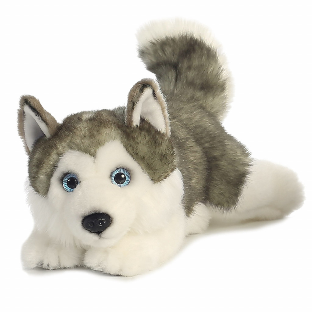 Aurora Plüss Husky fekvő - Miyoni - 28 cm