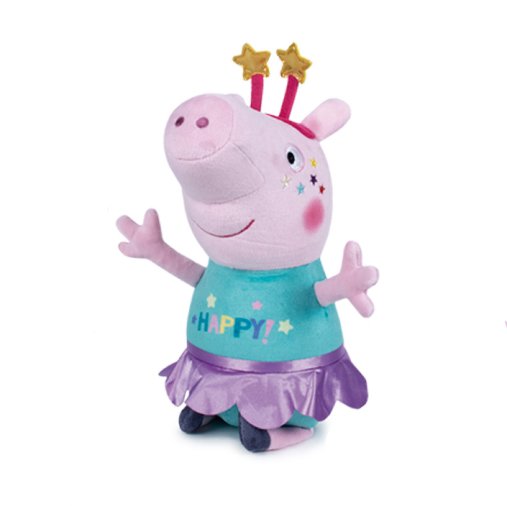 Aurora Plüss malac - Boldog - Peppa Pig - 31 cm