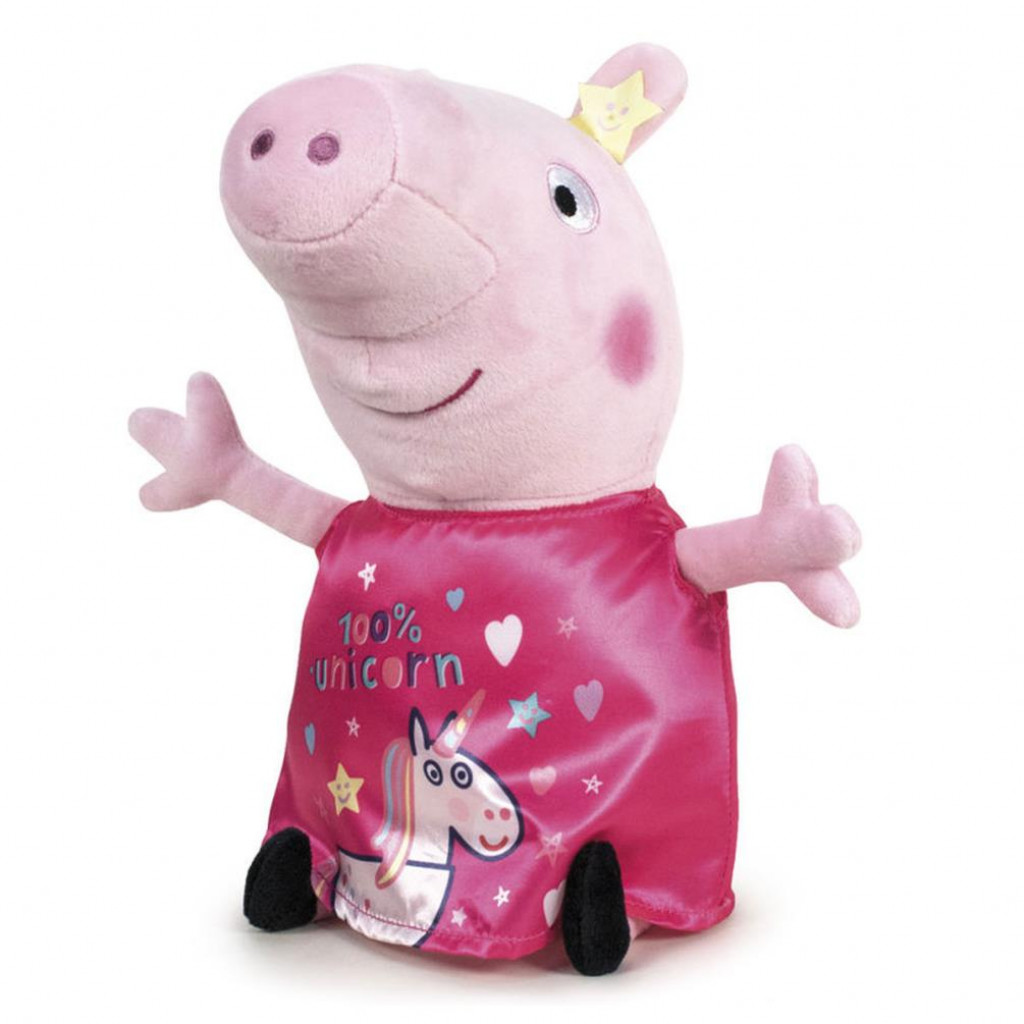 Aurora Plüss rózsaszín malacka egyszarvúval - Peppa Pig Magic (20 cm)