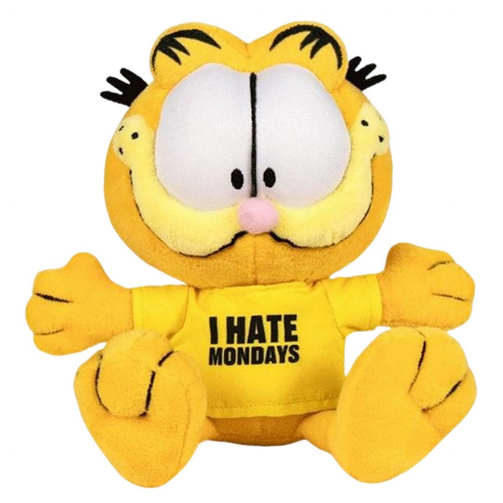 Aurora Plüss Garfield ülve - Utálom a hétfőket - Garfield - 25 cm