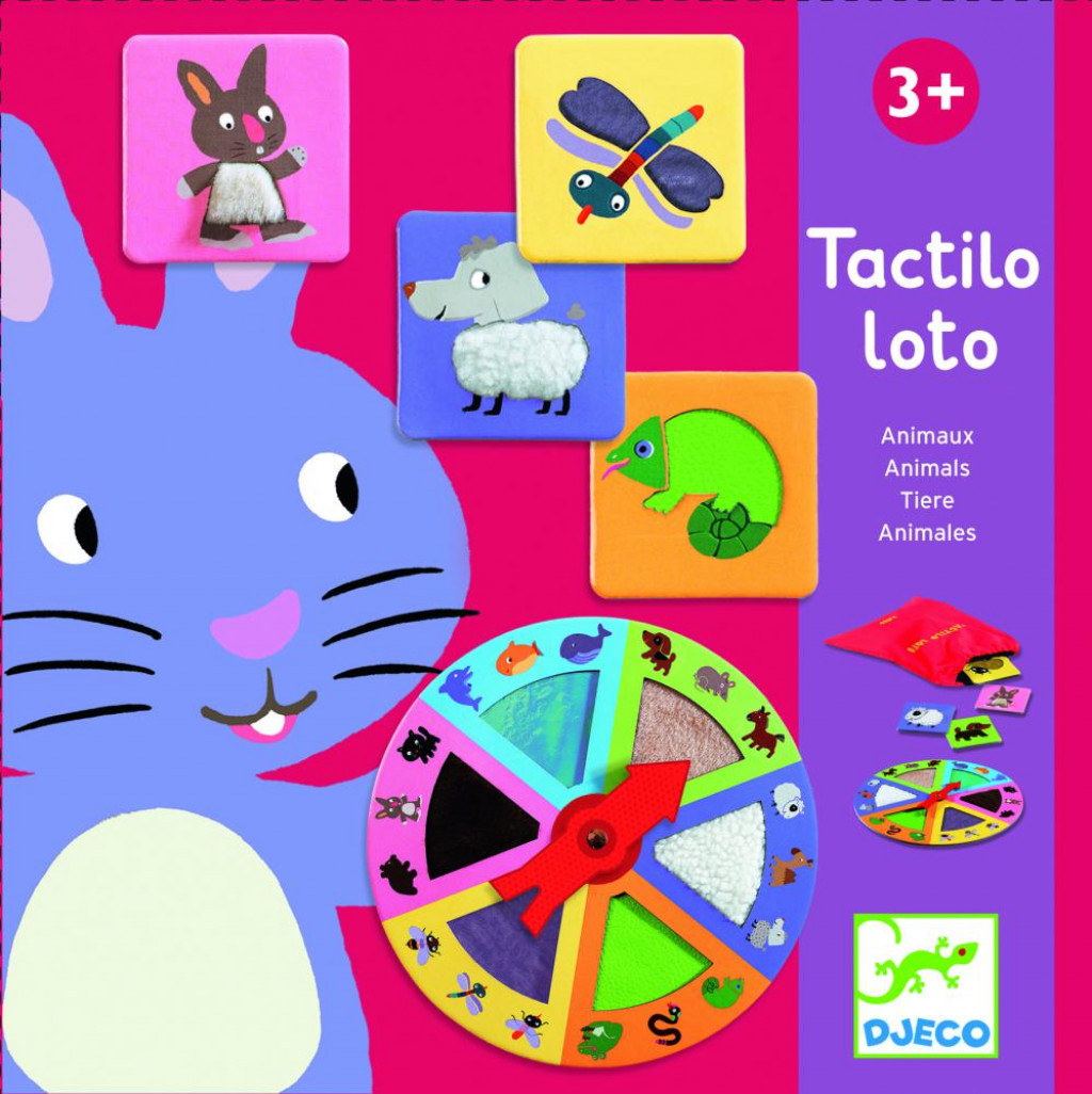 DJECO Társasjáték - Tapintgató - Tactilo lotto, animals