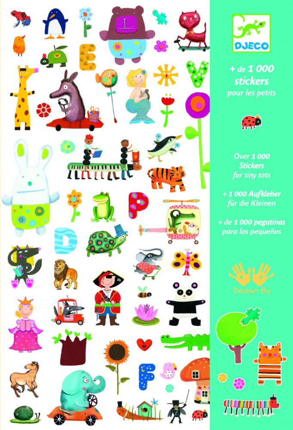 DJECO Matricák - 1000 matrica - 1000 stickers for little ones