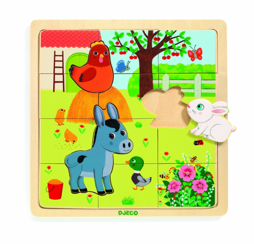 DJECO Képkirakó, puzzle - Farm puzzle - Puzzlo Farm