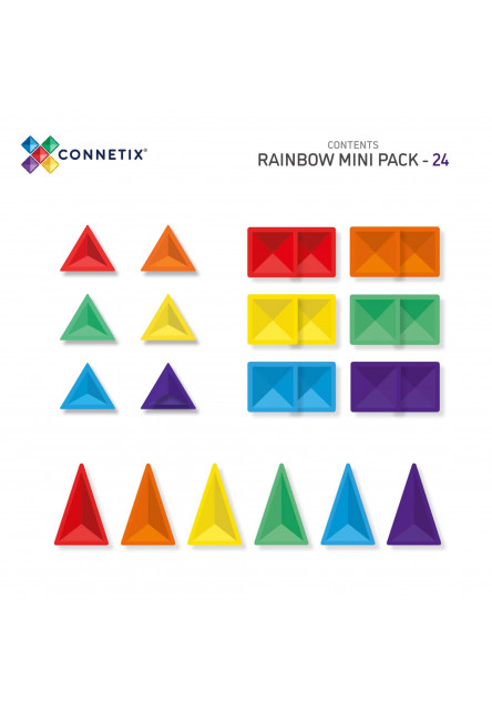 Mágneses építő készlet - Rainbow Mini Pack 24 db