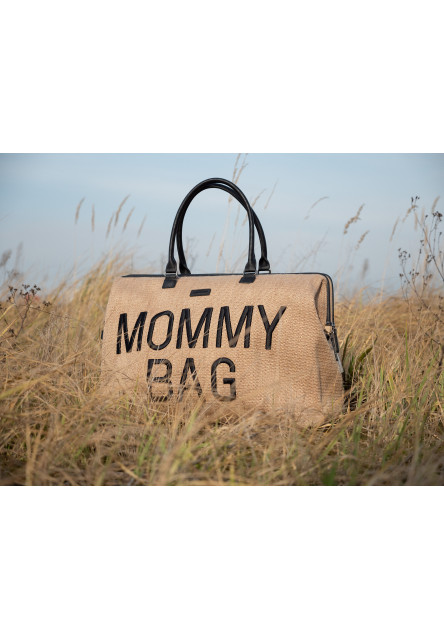 Változó táska Mommy Bag Raffia Look