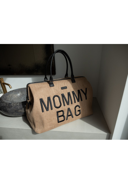 Változó táska Mommy Bag Raffia Look