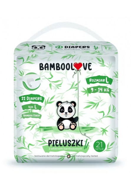 Eldobható pelenkák bambuszméret. L 9-14 kg 21 db