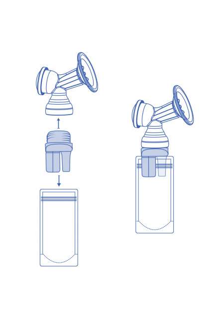 Adapterek az anyatej zacskóba szívásához 2 db