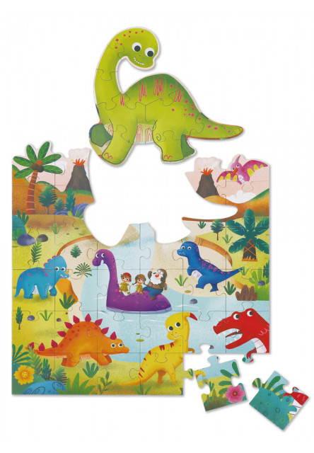 Alakú puzzle Dinoszaurusz 40db