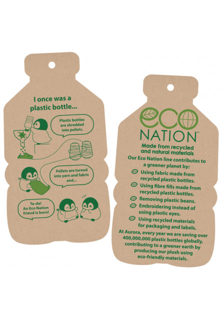 Plüss fehér és barna láma - Eco Nation - 28 cm