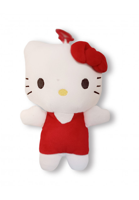 Plüss függő cica - piros - Hello Kitty - 19 cm