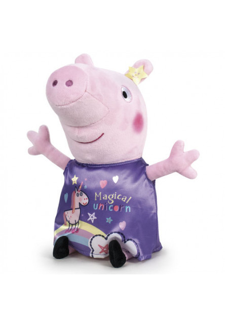 Plüss malacka lila egyszarvúval - Peppa Pig Magic (20 cm)