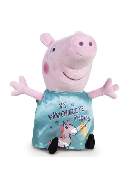 Peppa Malac plüss - zöld egyszarvúval - Magic - 40 cm