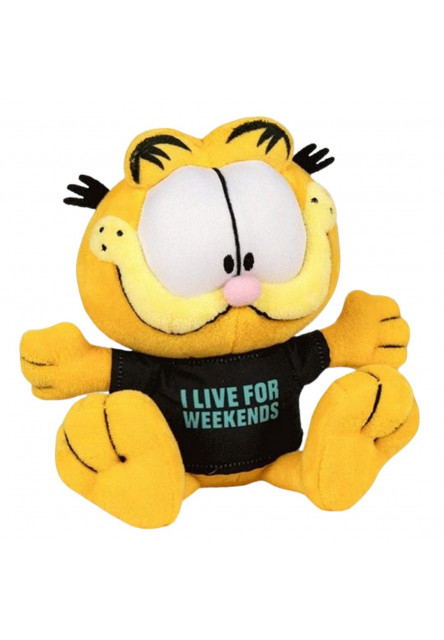 Plüss Garfield ülve - Hétvégéknek élek - Garfield - 25 cm