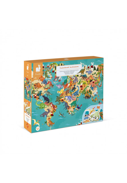 Oktató puzzle Dinoszauruszok 200 db 