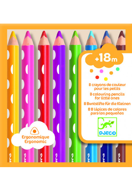 8 colouring pencils for little ones