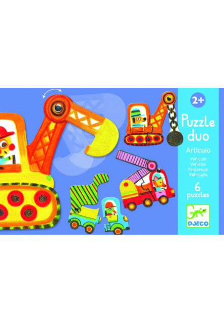 Párositó puzzle - Munkagépek - Articulo vehicles DJECO