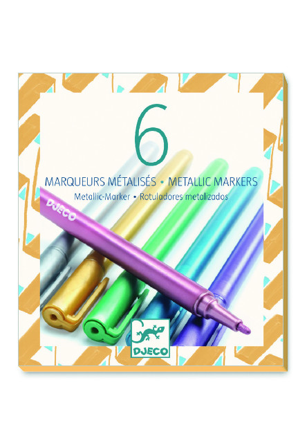 6 fémfesték filctoll - 6 metalic markers