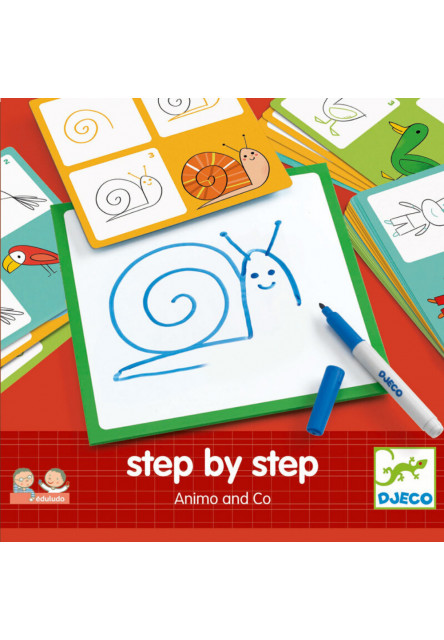 Step by step Animals and Co  - Rajzoktatás lépésről lépésre DJECO